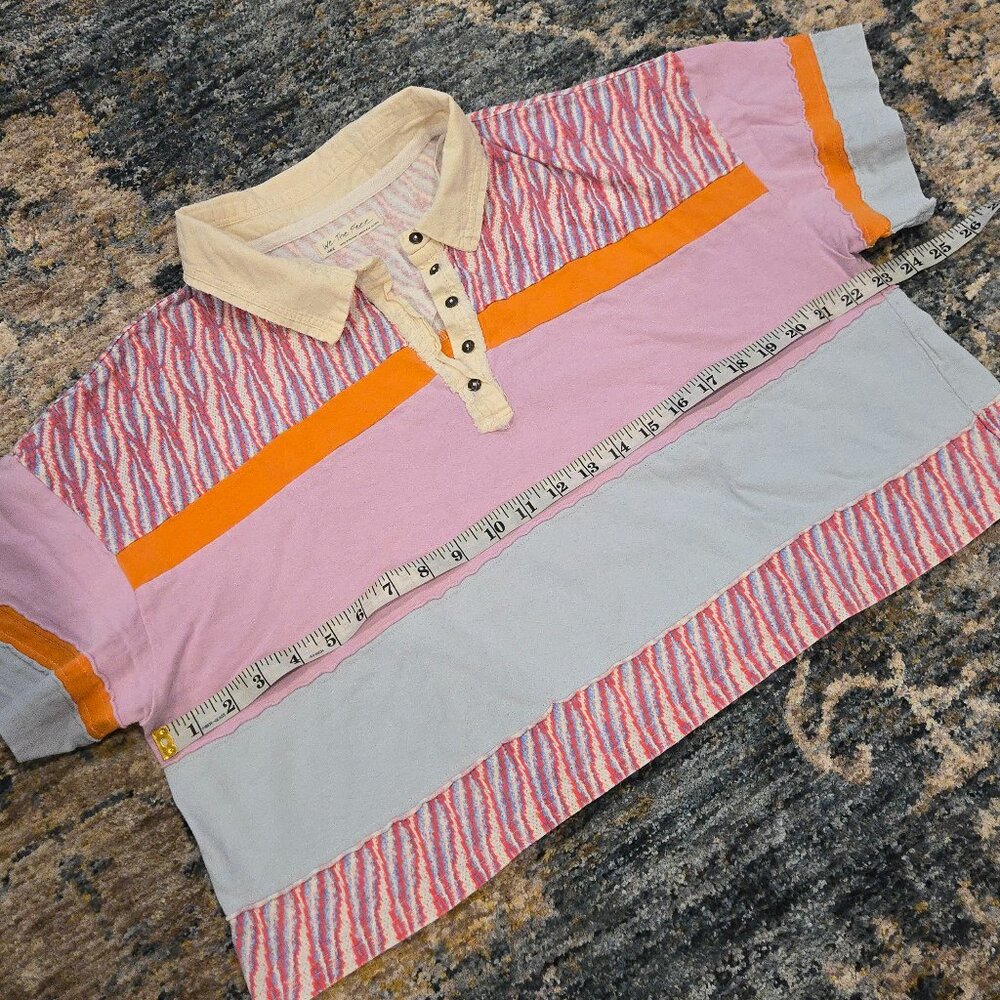 Free People 'We The Free' Mixed Print Cropped Bella Tee - Picture 7 of 8